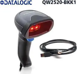 Datalogic QW2520-BKK1 Handheld Corded Barcode Scanner 2D VGA Imager USB Interface
