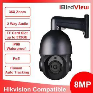 POE 36X ZOOM HD 8MP Outdoor PTZ IP Speed Dome Camera Waterproof IR80m Black