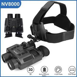 NV8000 4K Night Vision Goggles 8X Digital Zoom Infrared Head Mounted Binoculars