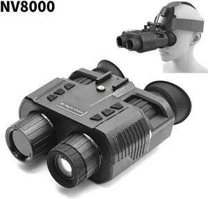 NV8000 Night Vision Binoculars Goggles Head Mount Infrared Night Vision 1080P