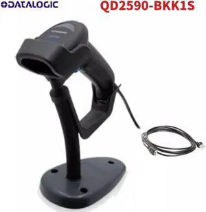 Datalogic QuickScan QD2590-BKK1S Handheld 1D 2D Imager Barcode Scanner w/ Stand