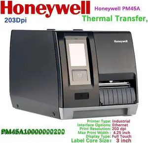Honeywell PM45 203Dpi Thermal Transfer Barcode Label Printer PM45A10000000200 Full Touch Display, Ethernet, Fixed Hanger, Nwe Max Print Width 4.25 inch Honeywell PM45 203Dpi Thermal Transfer Barcode Label Printer PM45A10000000200 Full Touch Display, Ethernet, Fixed Hanger, Nwe Max Print Width 4.25 inch