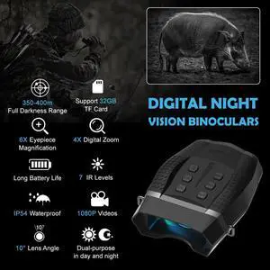 Night Vision Binoculars HD 4X Digital Zoom Screen Imager Binoculars for Hunting