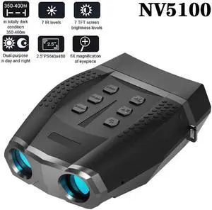 3D 8X Night Vision Goggles Head Mounted Binoculars Infrared Outdoor for Hunting