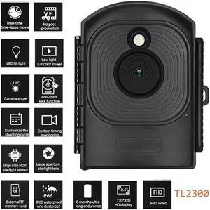 TL2300 1080P Time Lapse Camera 2.4" TFT LCD Full Color Waterproof Dustproof IP66