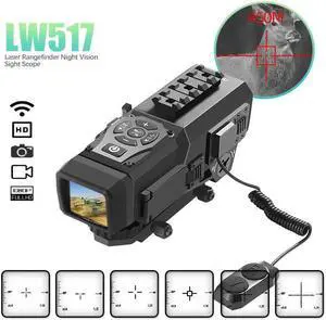 4-16X WiFi Night Vision Scope 1200m Laser Rangefinder HD Video Cam Hunting
