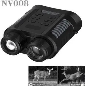 2.4" Day/Night Vision Goggles Digital Binocular Infrared for Hunting 8X Digital