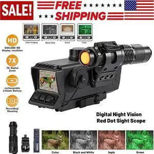 3.5x32 MS32 Reticle Digital Night Vision Rifle Scope NV Sights Optical Red Dot