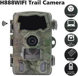 H888WIFI Wildlife Cameras Night Vision Motion Activated IP66 Waterproof Hunting