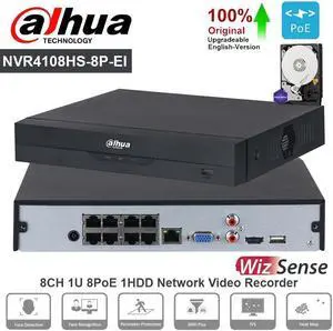 NVR4108HS-8P-EI 8Channel PoE AI NVR WizSense Video Recorder Face Detection