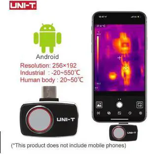 UNI-T Thermal Imager For Smart Phone UTI260M 256x192 Pixel Thermographic Camera Thermal Camera PCB Circuit Failure Test