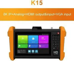 8K IP Camera Tester K15 SFP H265 Multifunction HDMI VGA