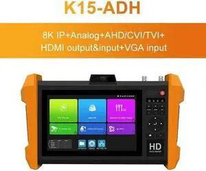 7" Tester Video Monitor 8MP Analog Security Camera Tester K15-ADH