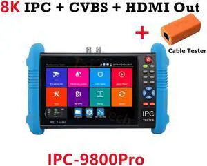 8K IP Camera Tester 8MP Tester 7" Touch Screen Wifi Battery IPC9800
