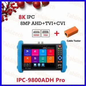 8K IP Camera Tester 8MP Tester 7" Monitor Display HDMI VGA Input IPC 9800 9800ADH Pro