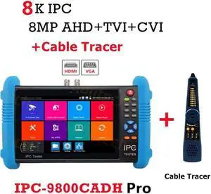 4K H.265/H.264  Tester Monitor 8MP SDI analog IP camera tester 9800CADH Pro