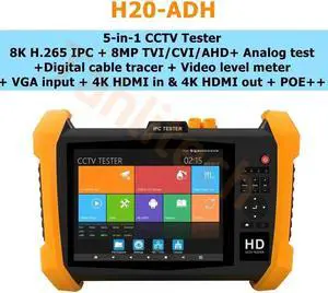 Tester 8MP POE Analog IP Camera Tester PTZ Control Audio Test