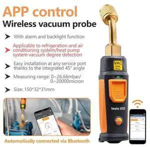 testo 552i Appcontrolled Wireless Vacuum Probe For Hvac Systems With Bluetooth