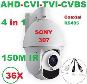 4in1 36X Zoom 1080P AHD PTZ Speed Dome Camera Support IR80M