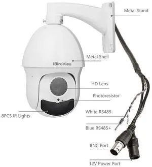 80M IR 36X Zoom 1080P AHD PTZ IP66 Dome Camera Support
