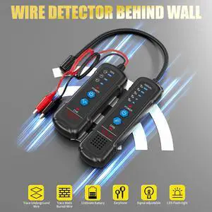 U650TX660RX Underground Wire Locator: 2m(6.5ft) Depth Detection for Power/Phone/Pet Fence Cables w/ Adjustable Sensitivity & Earphone (Electricians & Home Use)