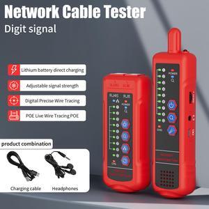 U810TXU820RX Digital Cable Tester: RJ11/RJ45/Cat5/Cat6 Testing w/ 3km(9840ft) Range, Signal Tracing & Noise-Free Tech for Electricians & Home Networks