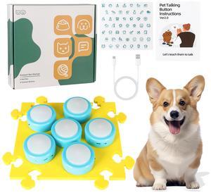 KIMPOK Rechargeable Dog Training Buttons, 6 Pcs Recordable Voice Buttons for Pets, 24s Recording Time, Communication Buttons for Dogs & Cats, Fun Gift...