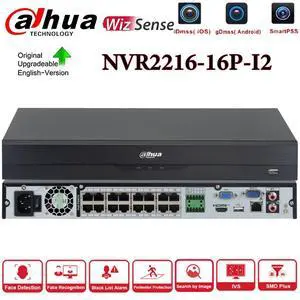 Da,hua 16CH 4K NVR 2SATA 20TB 12MP 144 Mbps Smart Fan US NVR2216-16P-I2 WizSense