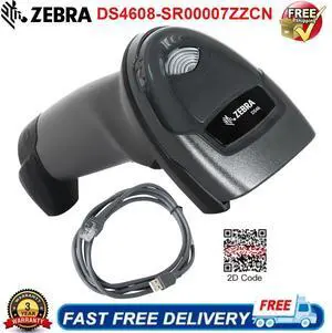 Ze,bra DS4608-SR00007ZZCN 2D Wired Handheld Imager Barco,de Scann,er with USB Cable