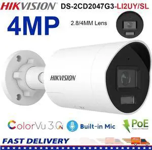 Hi,kvision Ai 4MP ColorVu3.0 AcuSense3.0 IP Bullet Camera DS-2CD2047G3-LI2UY/SL