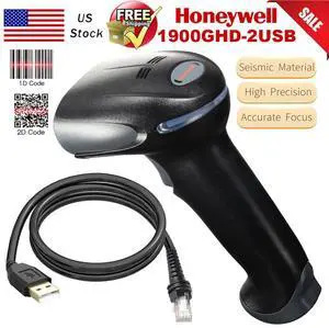 Hon,eywell 1900GHD-2USB Xenon Accurate Focus Handheld Barco,de Scann,er w/ Cable