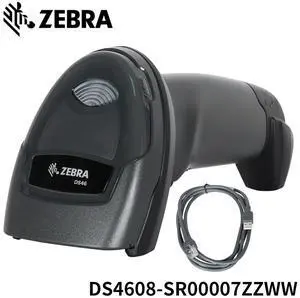 Ze,bra DS4608-SR00007ZZWW 1D 2D QR Imager Handheld Wired USB Barco,de Scann,er Kit
