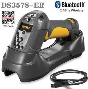 Sy,mbol DS3578-ER2F005WR 1D 2D USB Wireless Barco,de Scann,er With Cable & Cradle