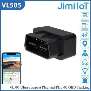 Jimiiot VL505 4G LTE OBD GPS Tracker Real-Time Tracking, Driving Behavior Alerts