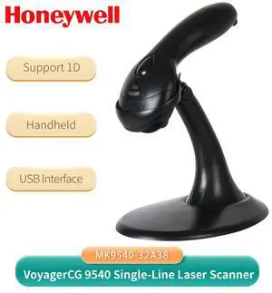 Hone,ywell Voyager MK9540-32A38 Handheld 1D USB Barco,de Scann,er Reader w/ Stand