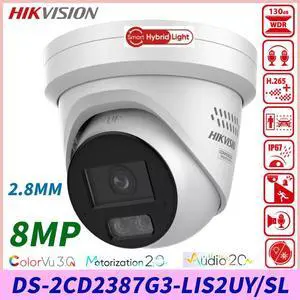 Hi,kvi,sion DS-2CD2387G3-LIS2UY/SL 4K 8MP Smart Hybrid Light ColorVu 3.0 IP Camera