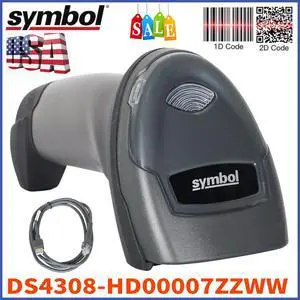 Ze,bra Sym,bol DS4308-HD00007ZZWW 2D Handheld Laser Barco,de Scann,er + USB Cable US