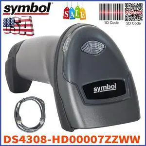 Ze,bra DS4308-HD00007ZZWW Handheld 2D High Density Barco,de Scann,er with USB Cable