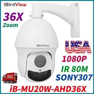 80M IR 36X Zoom 1080P AHD PTZ Outdoor Dome Security Camera Support C,VI N,TSC US