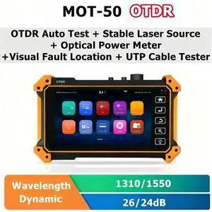 MOT-50/51 OTDR Tester Optic Fiber Tester OPM VFL Optic Time-domain Reflectometer MOT-50-1310/1550-26/24