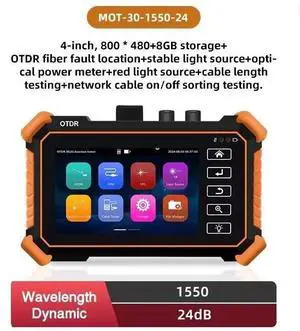 4 Inch MOT-30 OLED OTDR Tester Touch Screen OPM VFL Time-domain Fiber Tester