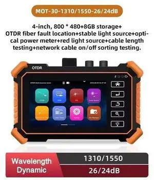 4 Inch OLED OTDR Tester MOT-30 Touch Screen OPM VFL Optic Fiber Tester MOT-30-1310/1550-26/24