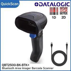 Da,tal,ogic QuickScan QBT2500-BK-BTK+ Wireless 1D 2D QR Barco,de Scann,er Reader USB