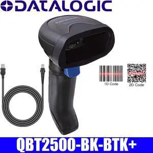 Da,talo,gic Quickscan QBT2500-BK-BTK+ Bluetooth 1D 2D Barco,de Scann,er W/ USB Cable