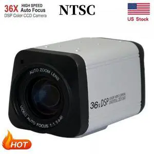 C,C,TV 1/4" 1200TVL 36X Optical Zoom DSP Color Video Box Camera Auto Focus NTSC