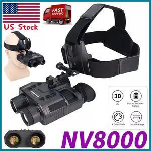 3D 1080P Night Vision Binoculars Goggles Head Mount Infrared Night Vision NV8000 3D 1080P Night Vision Binoculars Goggles Head Mount Infrared Night Vision NV8000