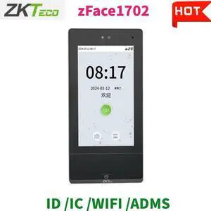 ZKTeco zFace1702 Fingerprint Facial Recognition Time Attendance Control System zFace1702+WIFI ZKTeco zFace1702 Fingerprint Facial Recognition Time Attendance Control System zFace1702+WIFI