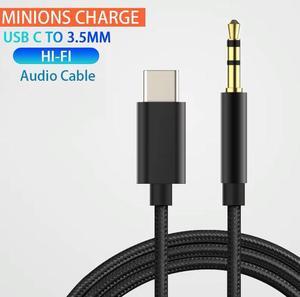 USB Stick Color Black Color Type C To 3.5mm Aux Audio Cable Headset Speaker Headphone Jack Adapter Car Aux for USB-C devices compatible with USB-C to 3.5mm devices. Length 1m/3ft