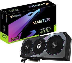 GIGABYTE AORUS GeForce RTX 4070 Ti MASTER 12G Graphics Card, 3x WINDFORCE Fans, 12GB 192-bit GDDR6X, GV-N407TAORUS M-12GD Video Card