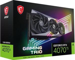 MSI Gaming GeForce RTX 4070 Ti 12GB GDDR6X PCI Express 4.0 Video Card RTX 4070 Ti GAMING TRIO 12G
